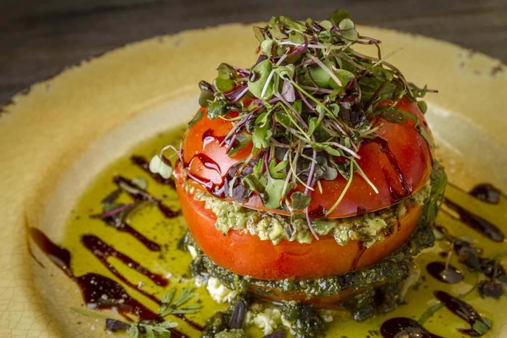 Fresh Tomato Tower with Olive Tapenade Fresh Tomato Tower with Olive Tapenade