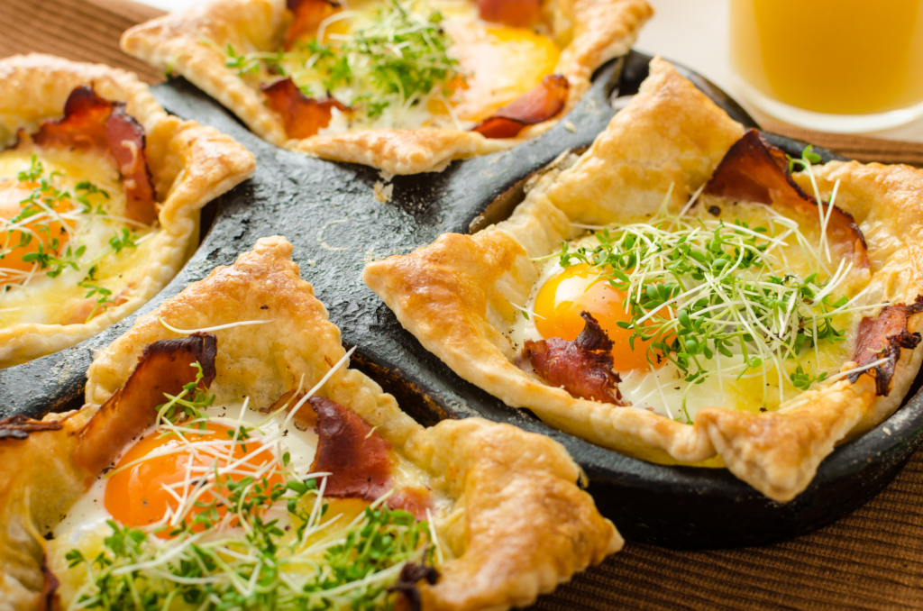 eggs tops with microgreens eggs tops with microgreens